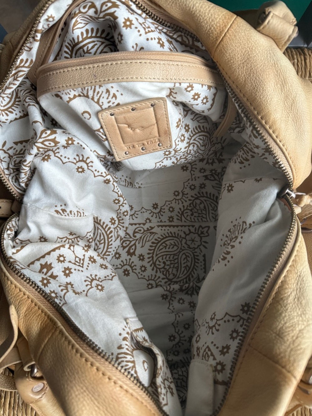 We The Free Emerson tote Italian straw Leather Hobo with Braided Accents - Picture 12 of 16